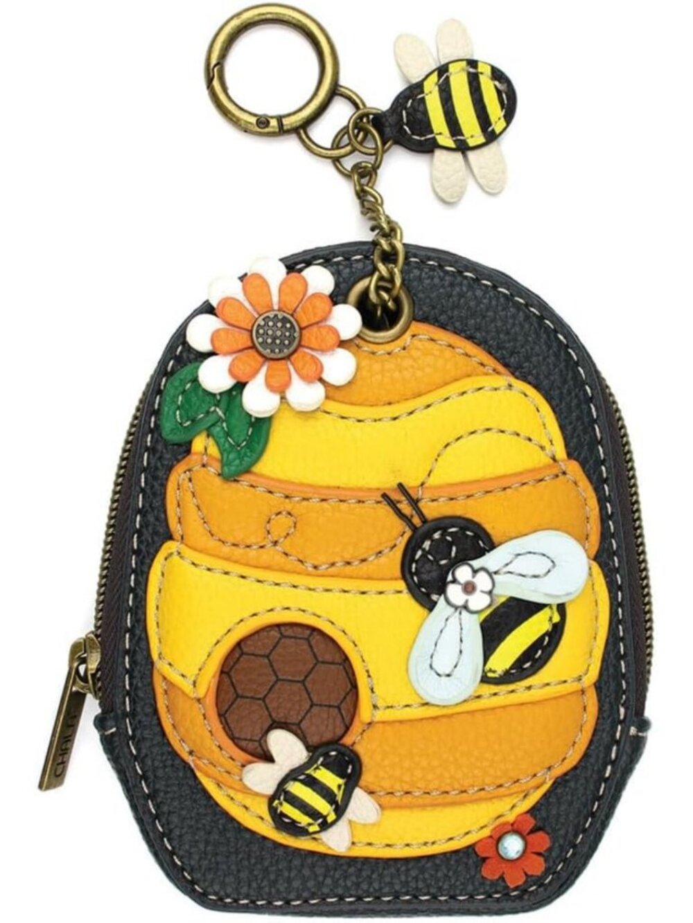 Mini Coin Purse Keychain - RFID Card Holder & Cute Bee Hive Accessory